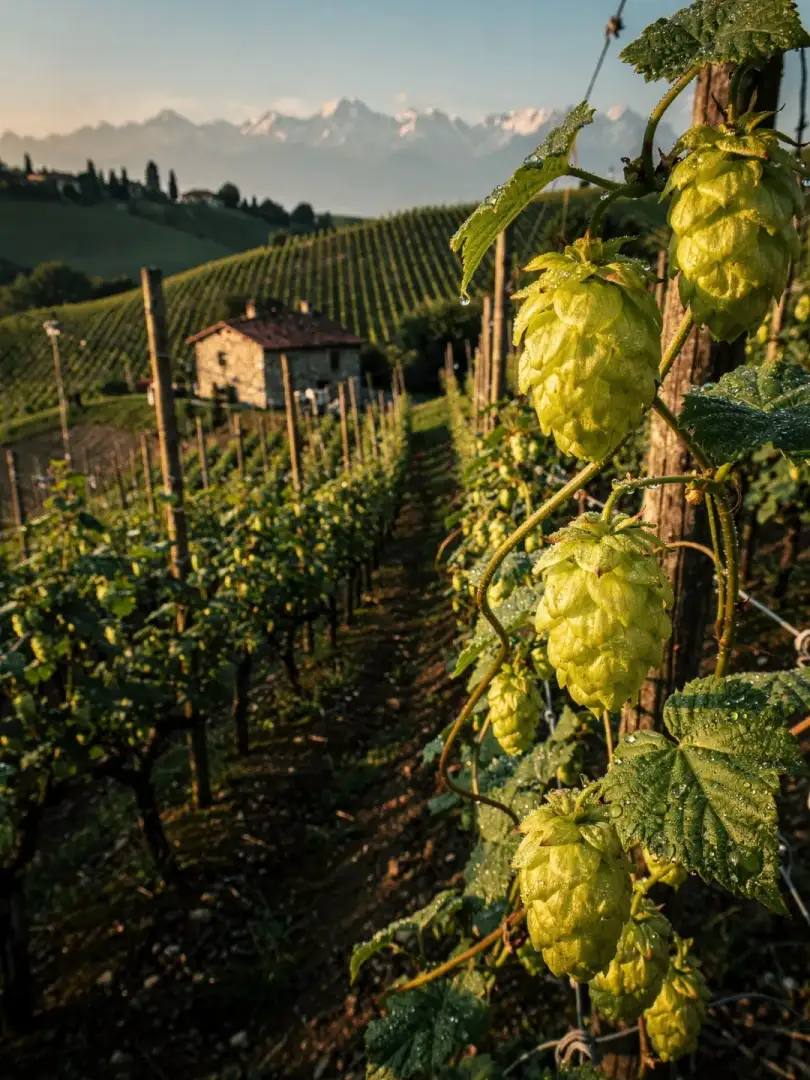 Hops in the region Friuli & Venetia