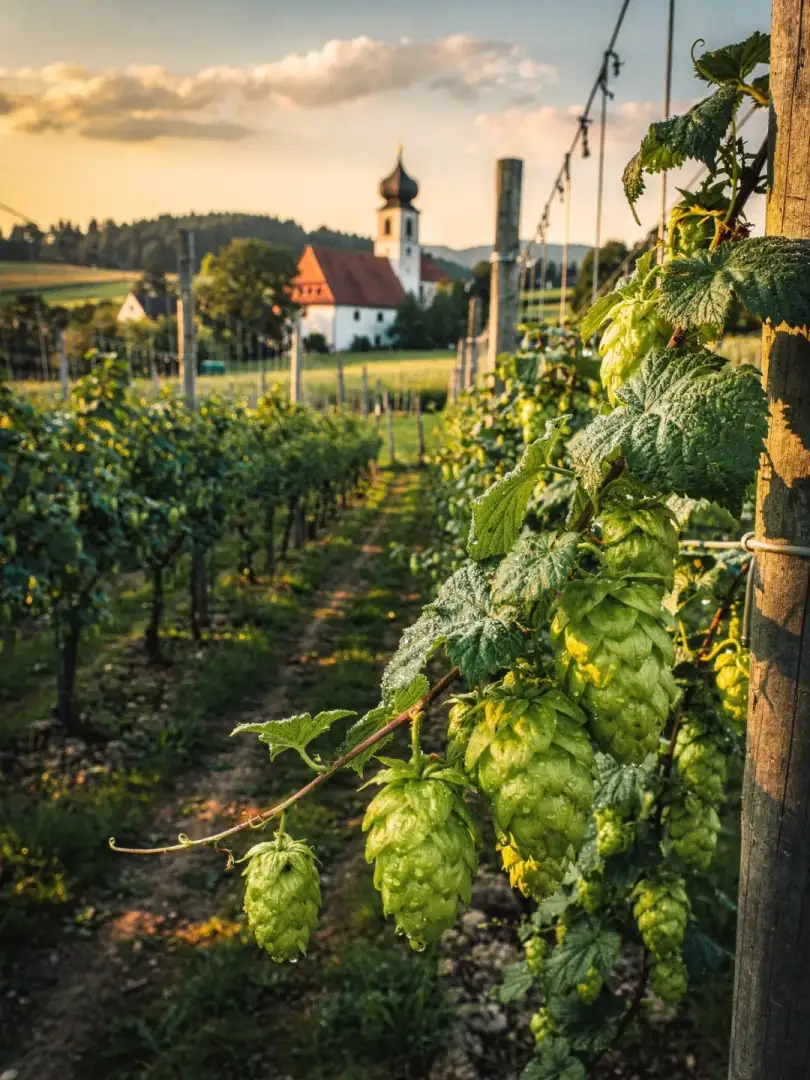Hopfen in der Region Hallertau