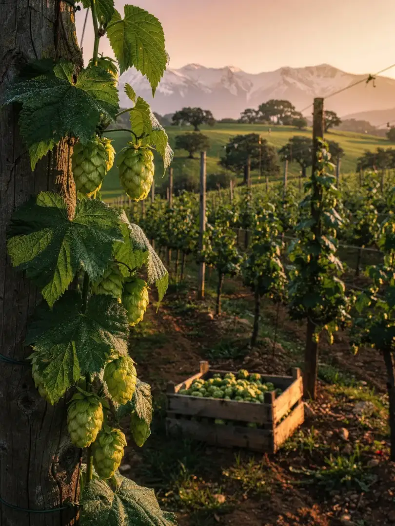 Hopfen in der Region Katalonien