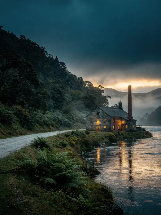 Landscape of the region Valdivia & the Lake District