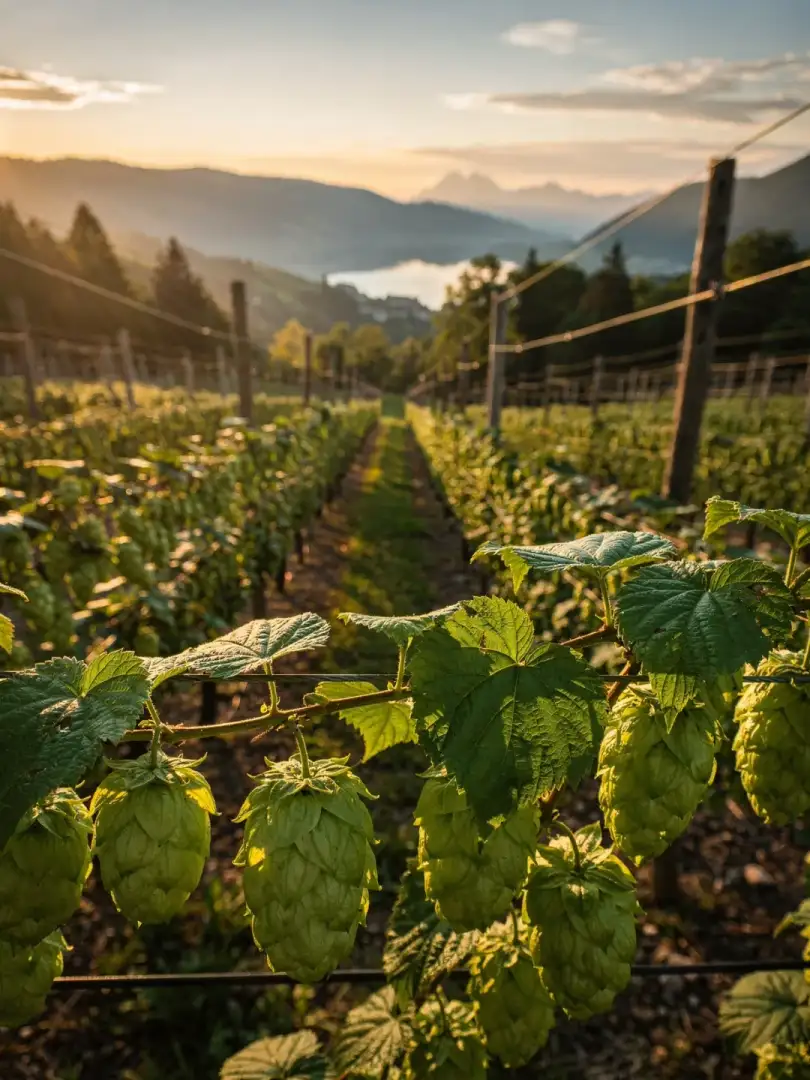 Hopfen in der Region Lombardei