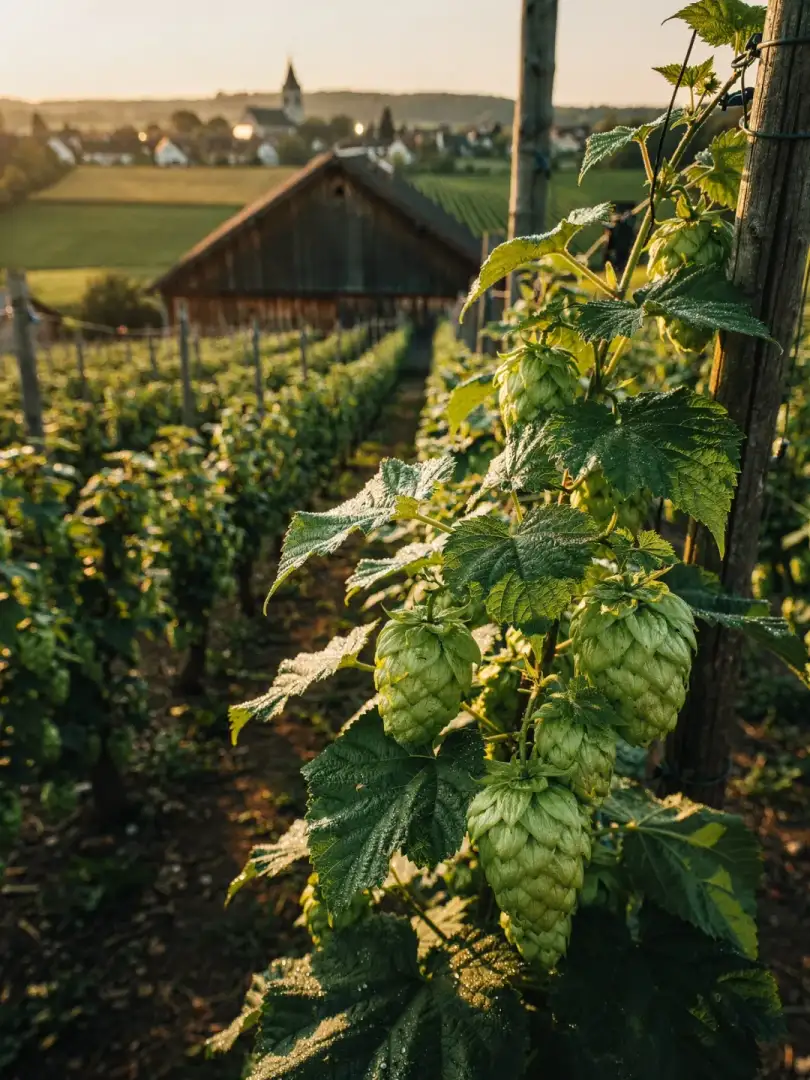 Hopfen in der Region Lothringen