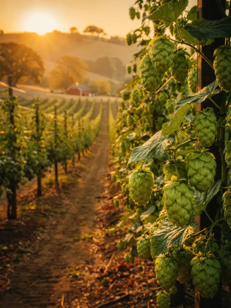 Hops in the region Northern California