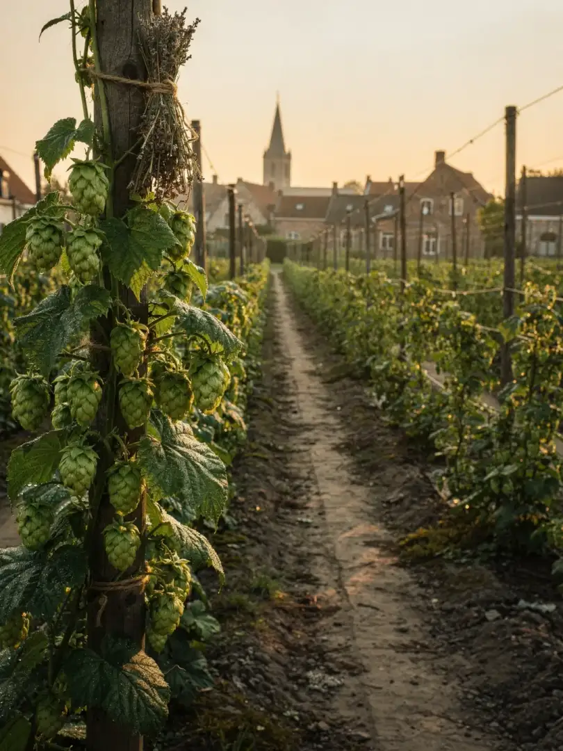 Hopfen in der Region Ostflandern