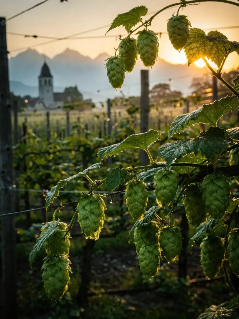 Hops in the region Swabian Alb