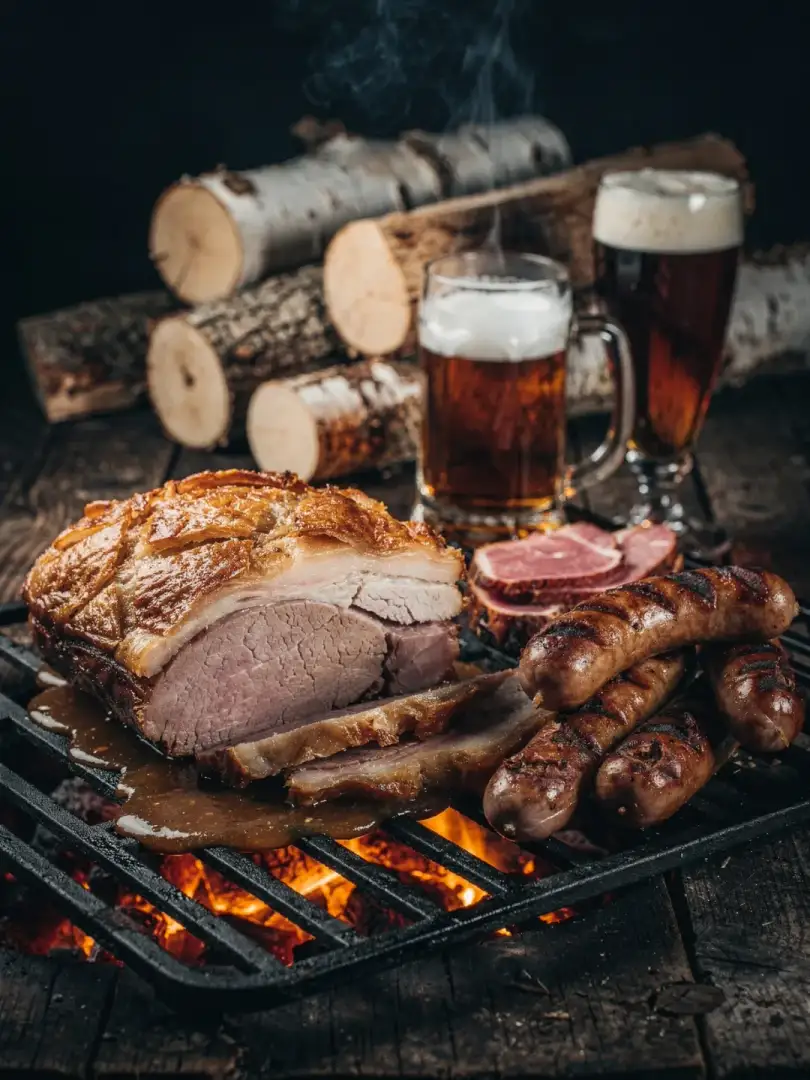 Bier zu Braten, Grillfleisch und Wurst