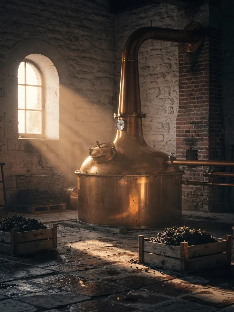 Distillation in the region Burgundy, Champagne & Jura