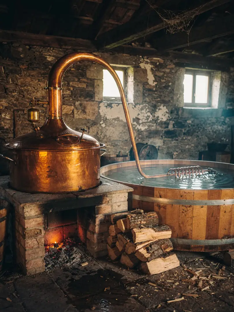 Distillation in the region Alsace, Lorraine & Fougerolles