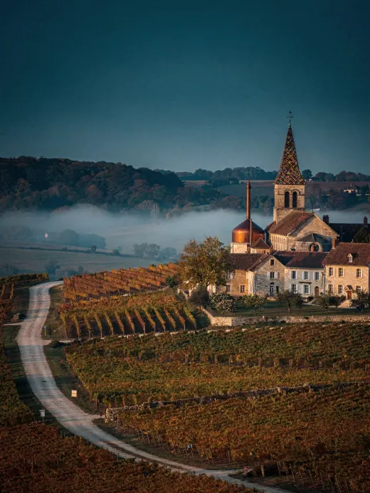 Landschaft der Region Burgund, Champagne & Jura