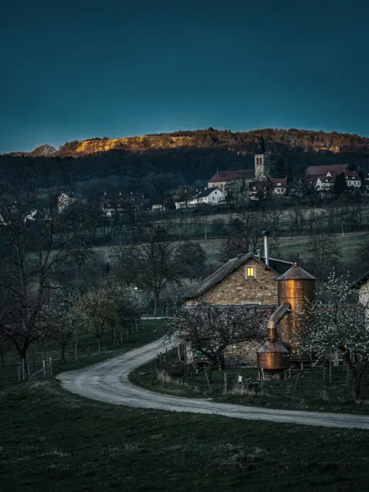 Landschaft der Region Elsass, Lothringen & Fougerolles