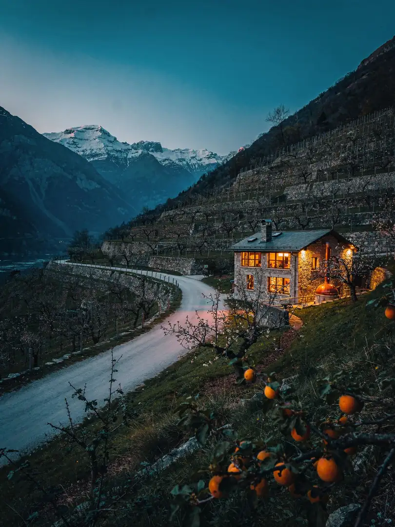 Landschaft der Region Wallis