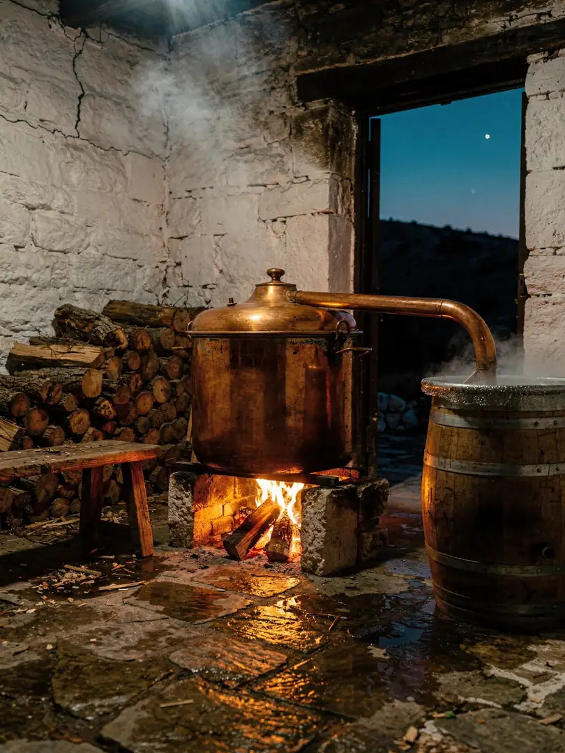 Distillation in the region Crete