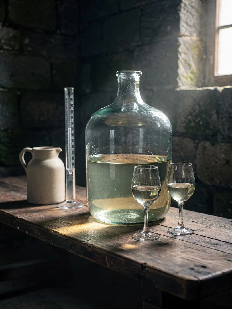 Auf Trinkstärke: Wasser, Alkoholgehalt, Mindestprozente