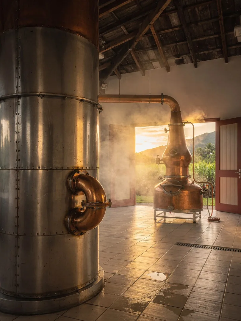 Distillation in the region Basse-Terre