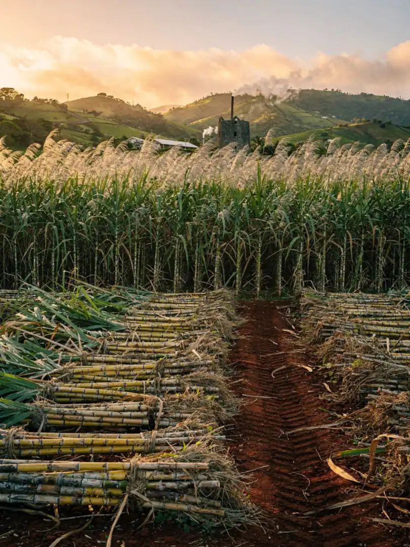Sugarcane & Molasses in the region Center & South: Le François to Sainte-Luce