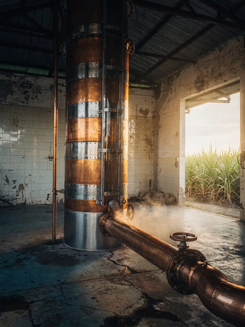 Distillation in the region Grande-Terre