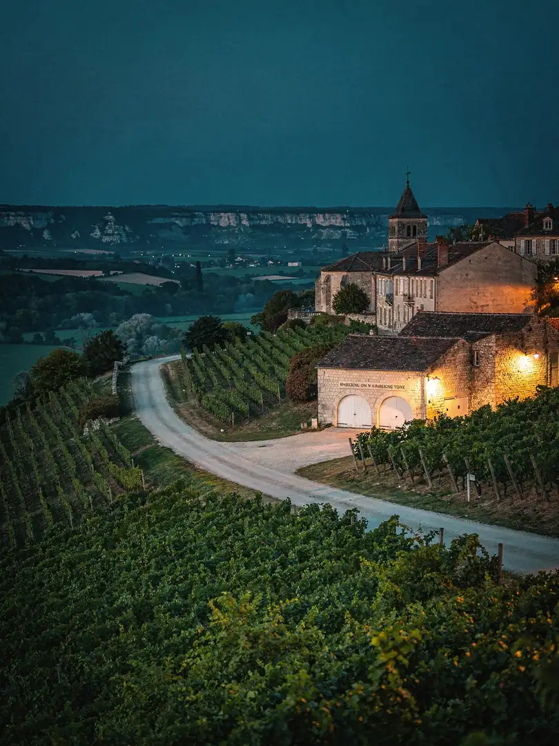 Landschaft der Region Burgund & Crémant de Bourgogne