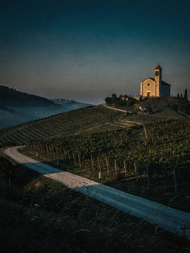 Landschaft der Region Conegliano & Valdobbiadene