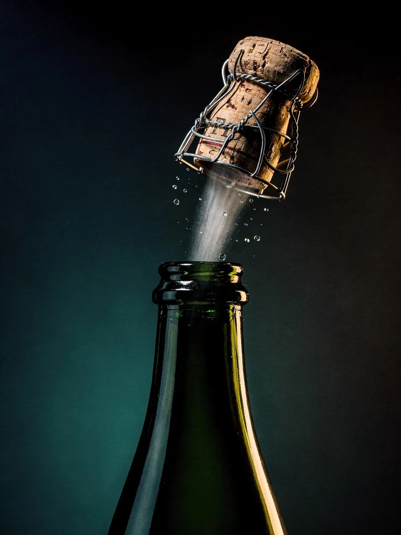 How fast does a sparkling wine cork fly?