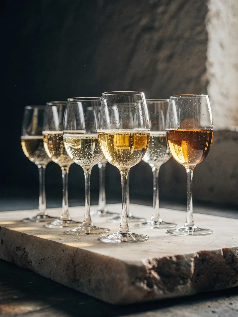 Süßestufen bei Sekt und Champagner in g/l
