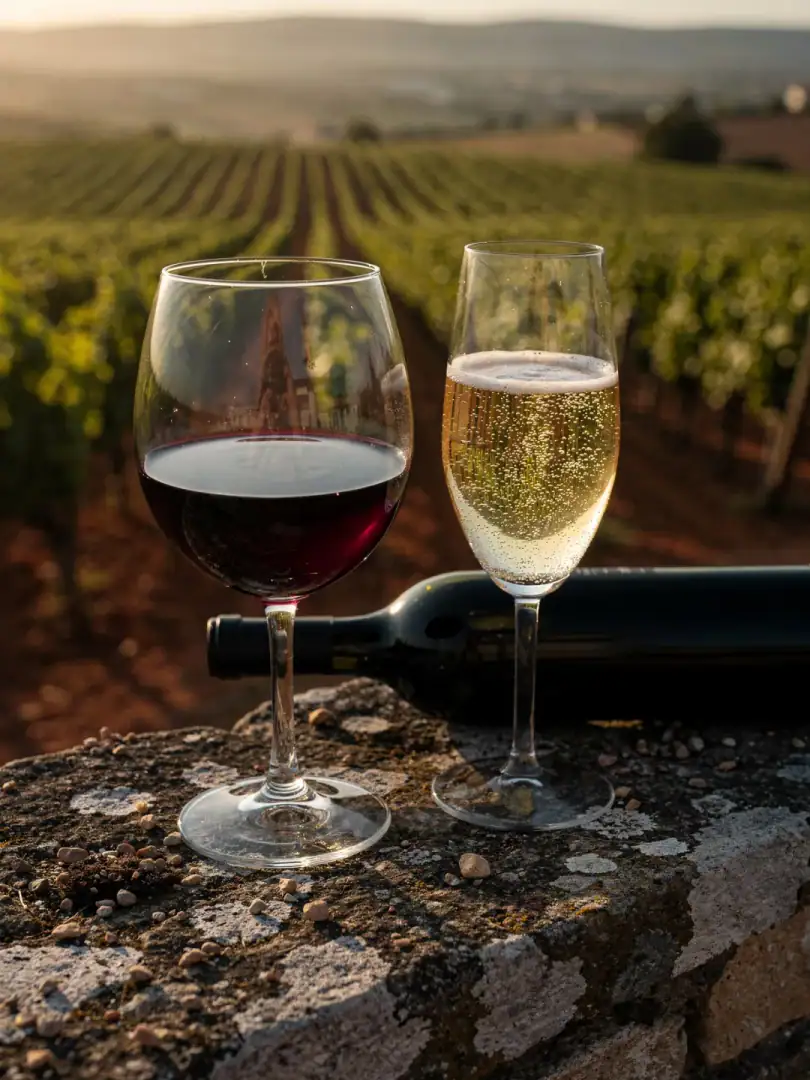 Glassware in the region Bairrada