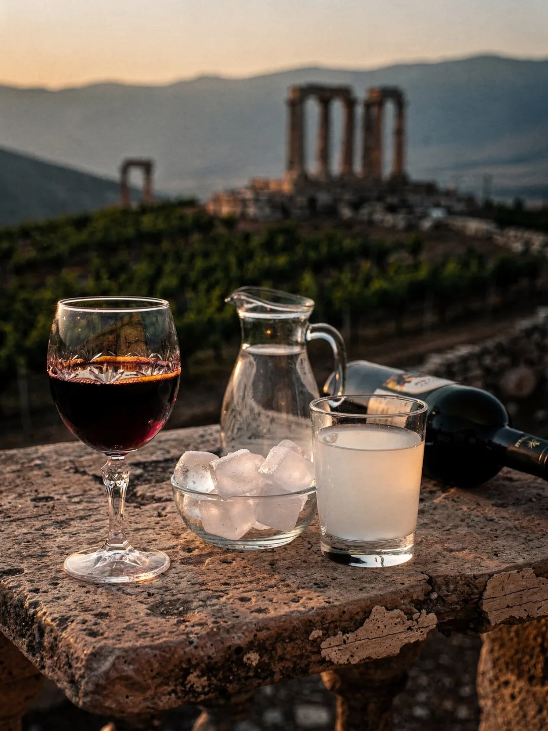 Gläser in der Region Bekaa-Tal