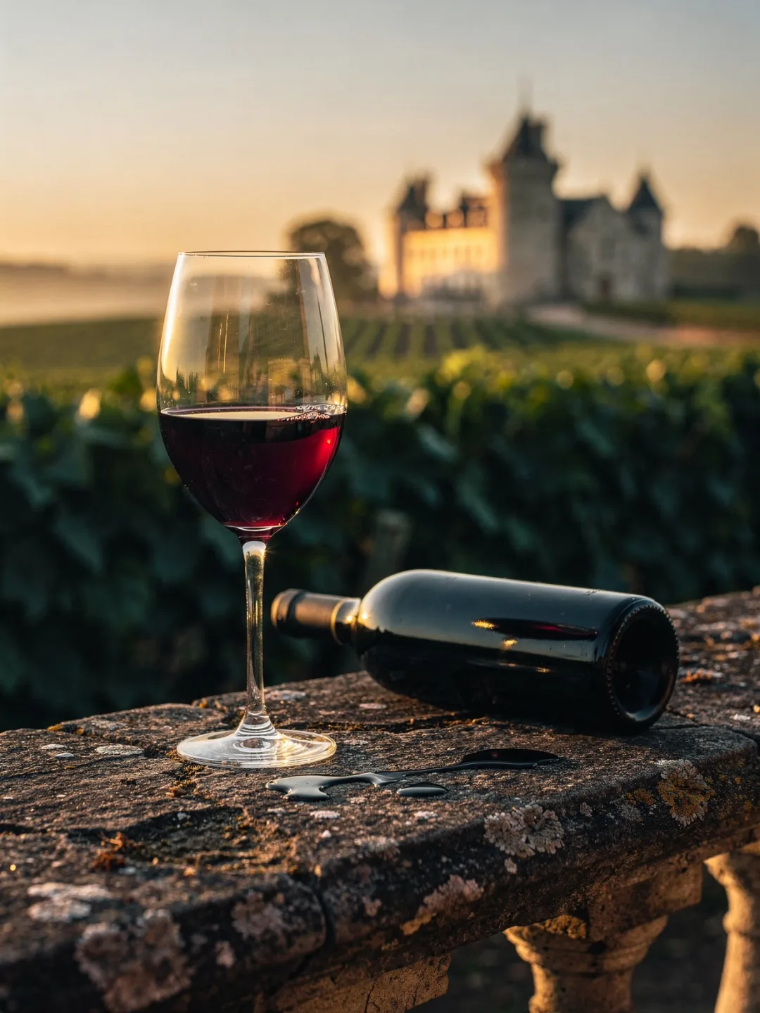 Gläser in der Region Bordeaux