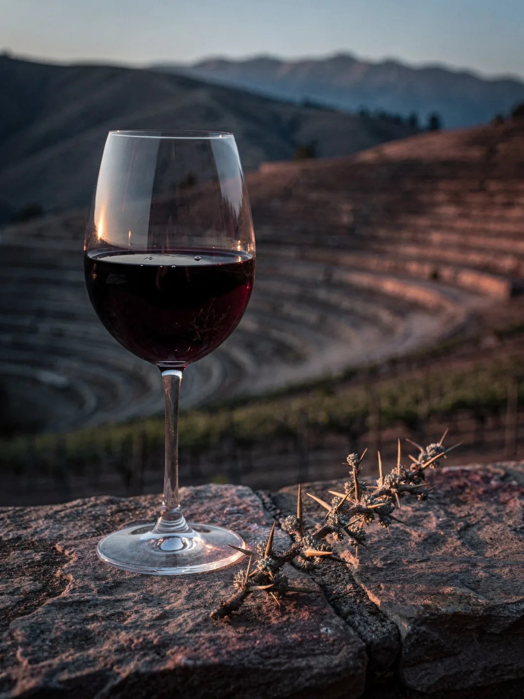 Gläser in der Region Colchagua