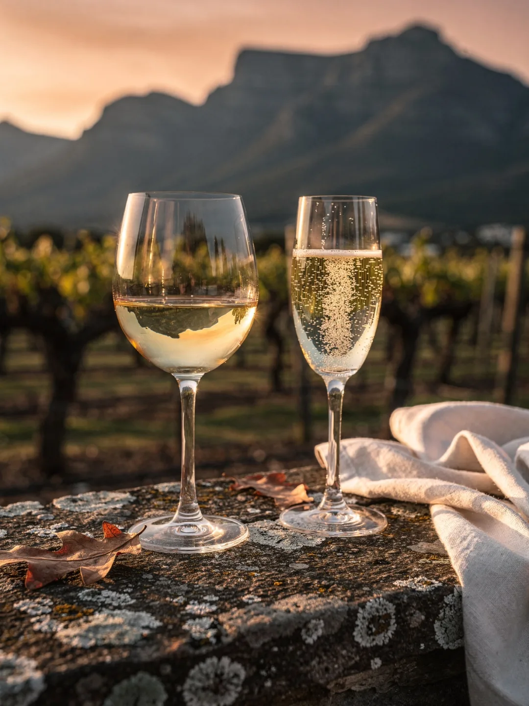 Gläser in der Region Franschhoek