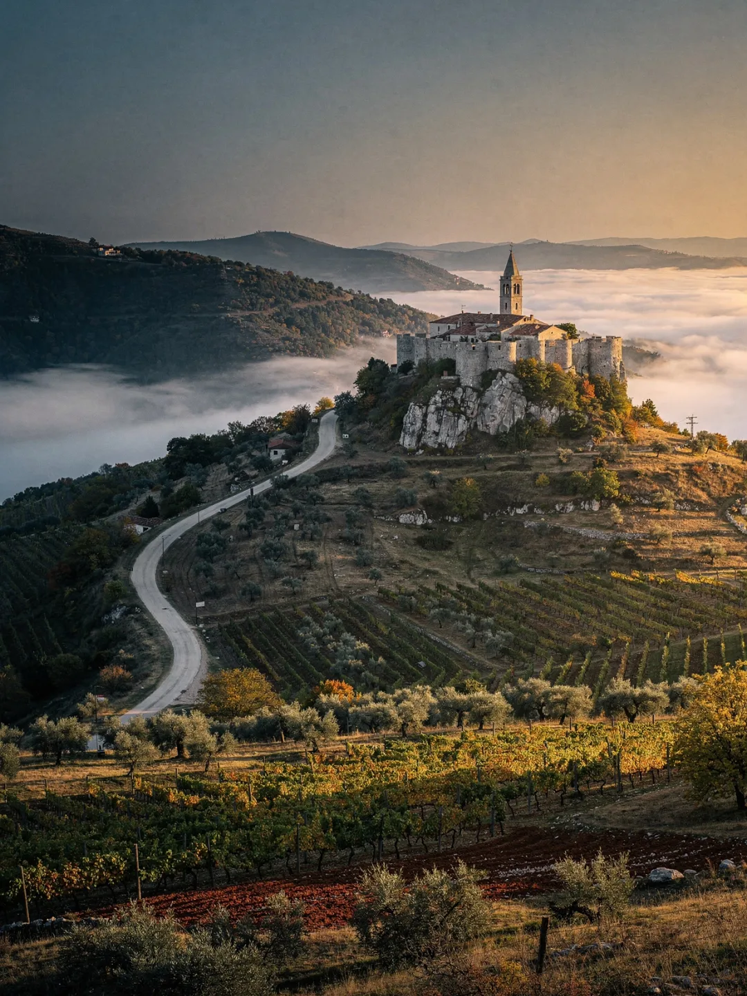 Landschaft der Region Istrien
