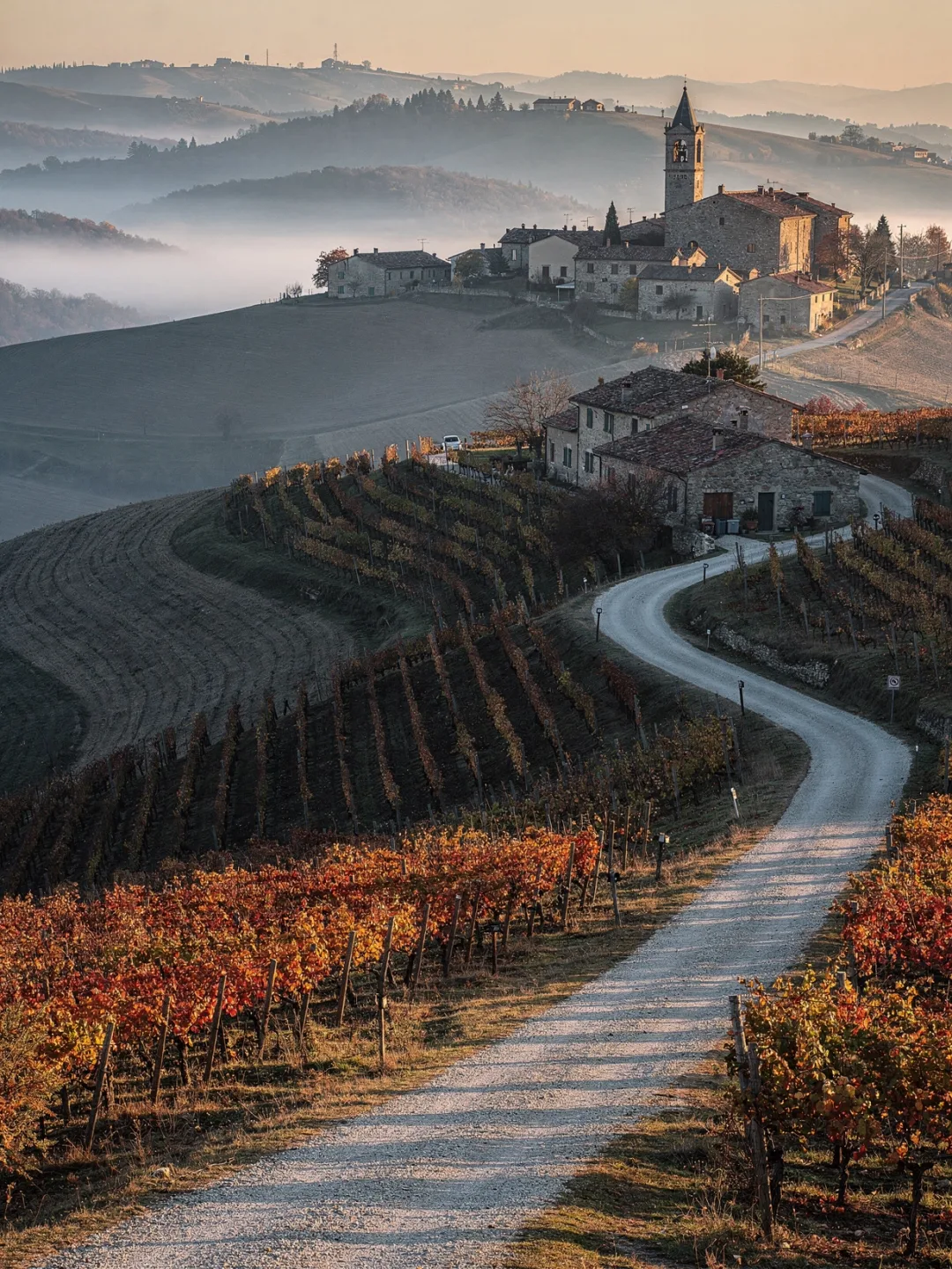 Landschaft der Region Piemont