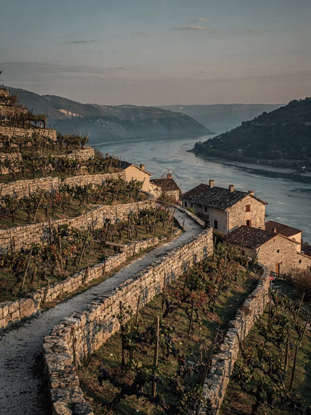 Landschaft der Region Rhône