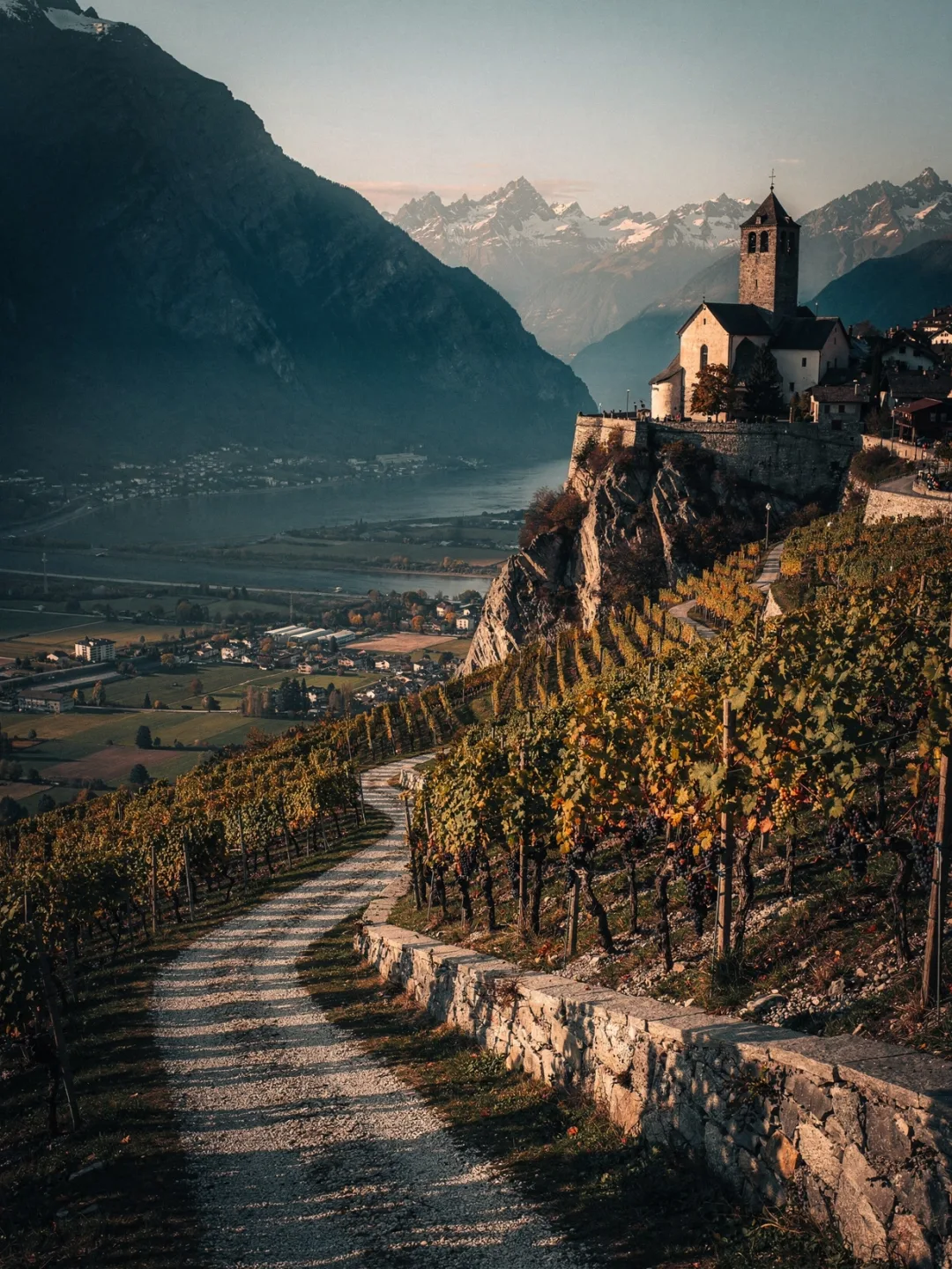 Landschaft der Region Wallis