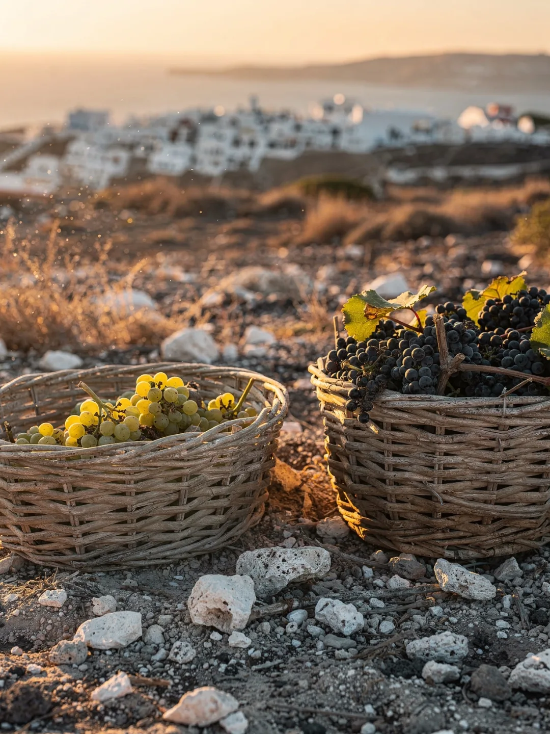 Rebsorten in der Region Santorini