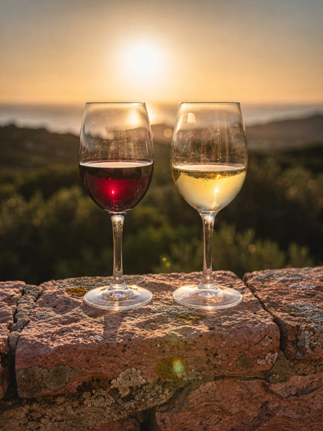 Gläser in der Region Sardinien