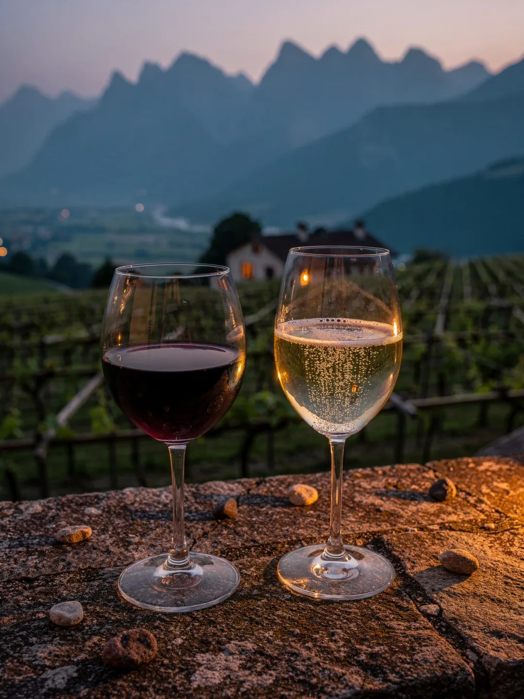 Gläser in der Region Trentino