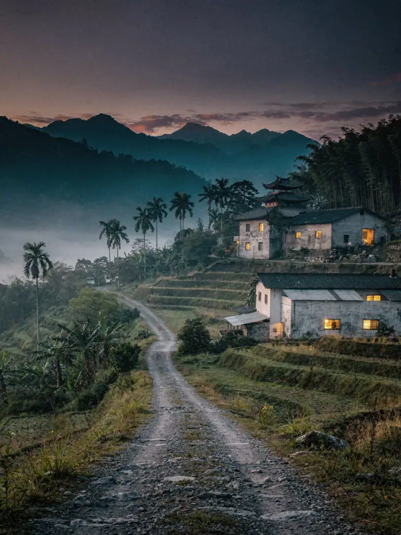 Landschaft der Region Nantou