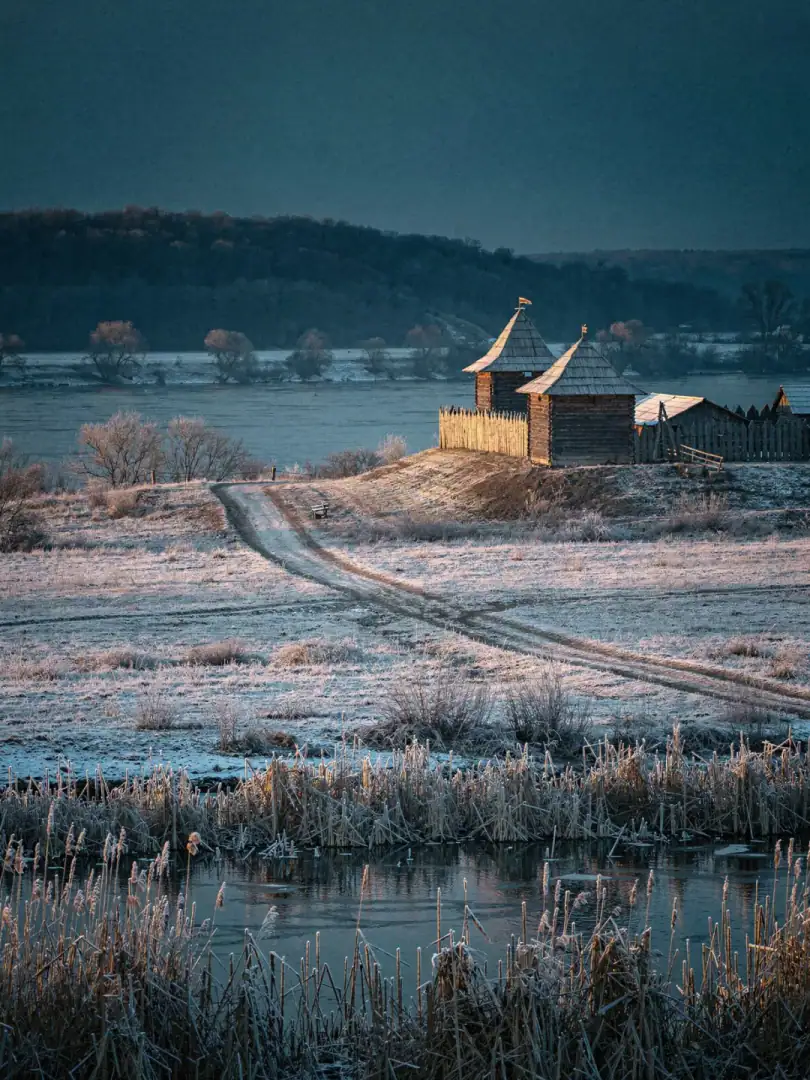 Landschaft der Region Zentralukraine