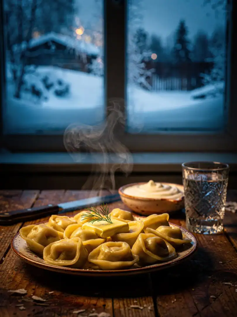 Wodka & Essen in der Region Sibirien